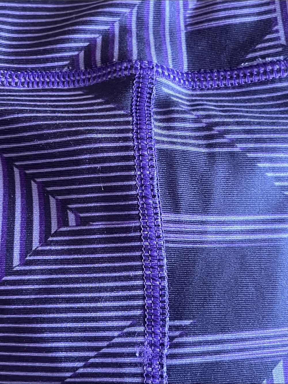 Under Armour Purple Geometric Girls' Performance capri Leggings - Picture 5 of 10